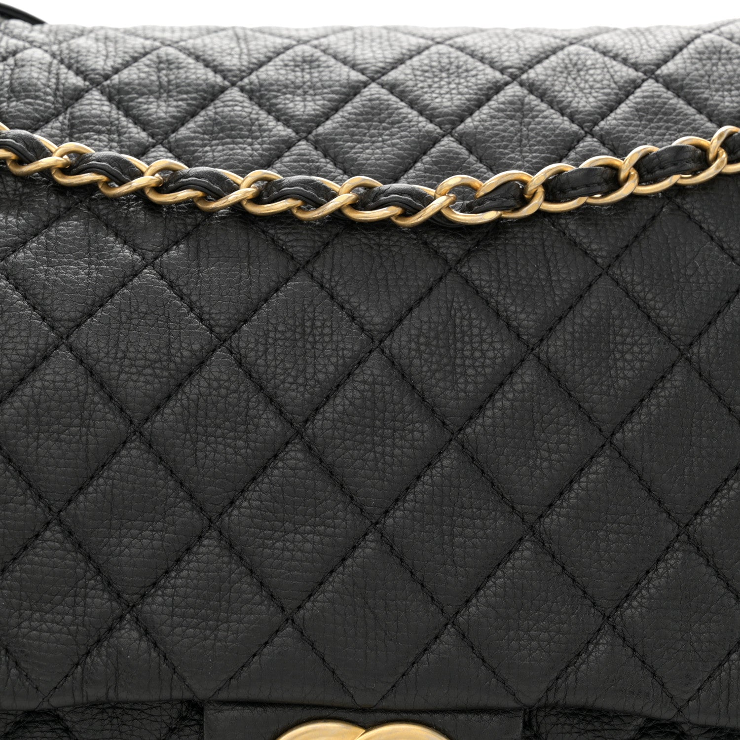 Chanel Calfskin Quilted XXL Travel Flap Bag Black 7 of 15