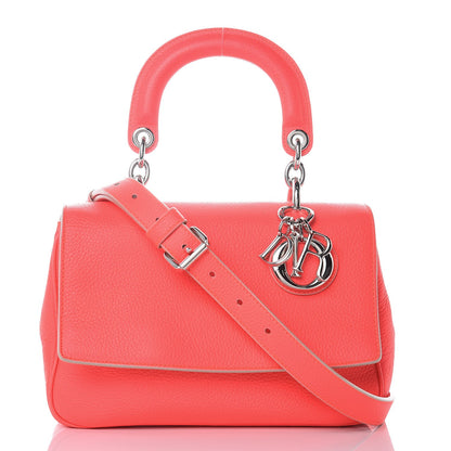 Christian Dior Bullcalf Mini Be Dior Satchel Fluorescent Goji Pink 1 of 20