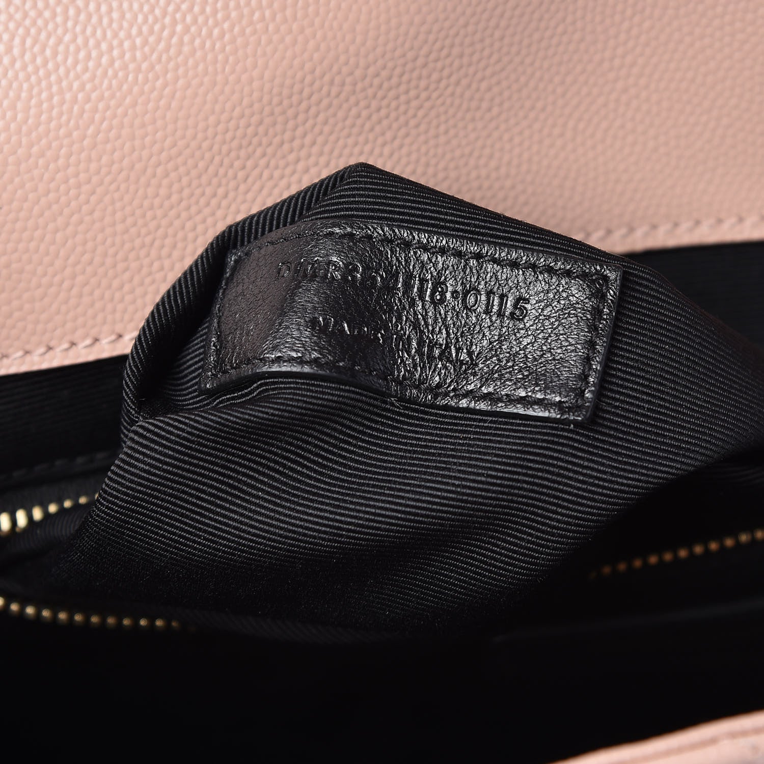 Saint Laurent Grain De Poudre Matelasse Chevron Large Monogram Satchel Pale Pink 9 of 16