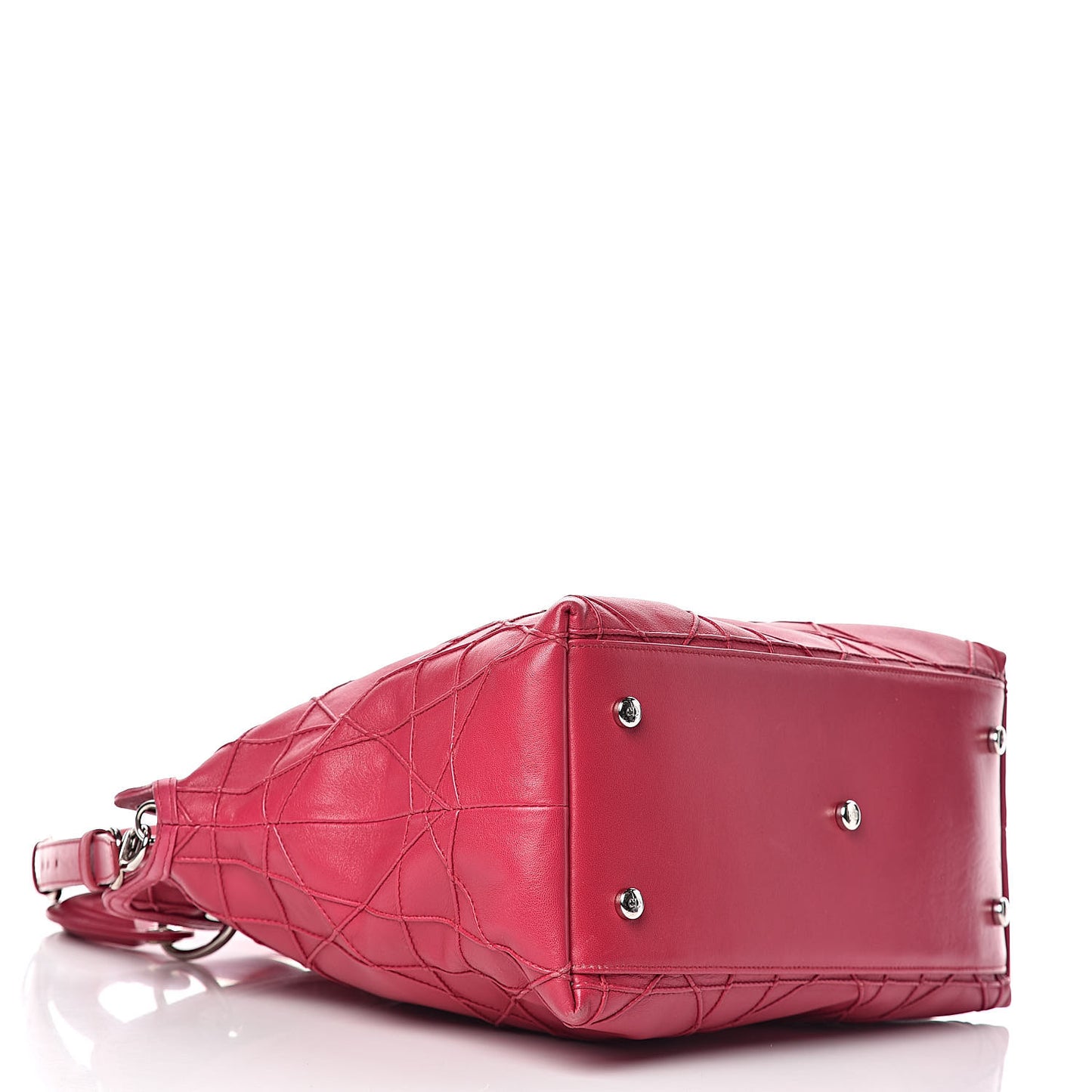 Lambskin Cannage Medium Granville Tote Fuchsia