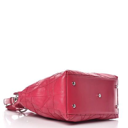 Christian Dior Lambskin Cannage Medium Granville Tote Fuchsia 4 of 17