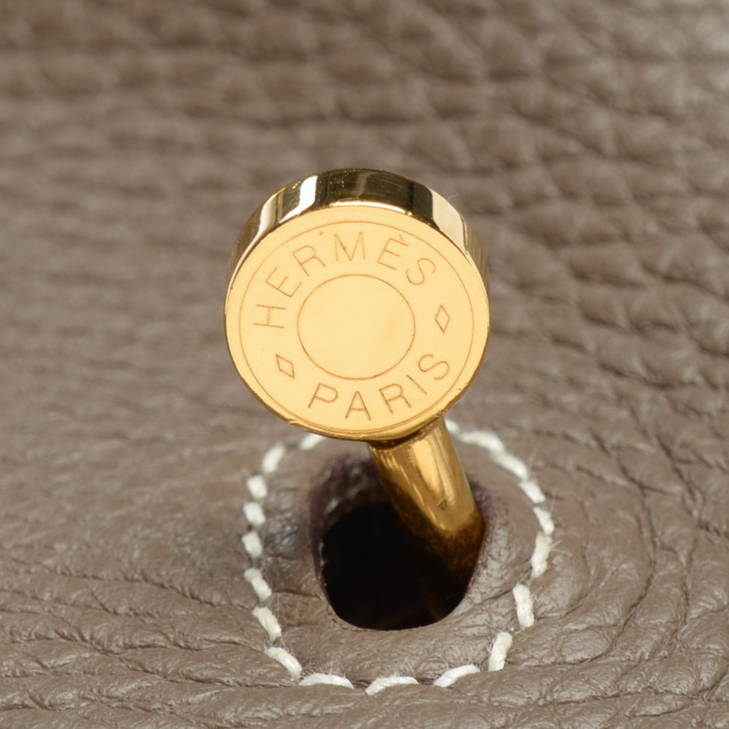 Hermes Taurillon Clemence Lindy 30 Etoupe 7 of 15