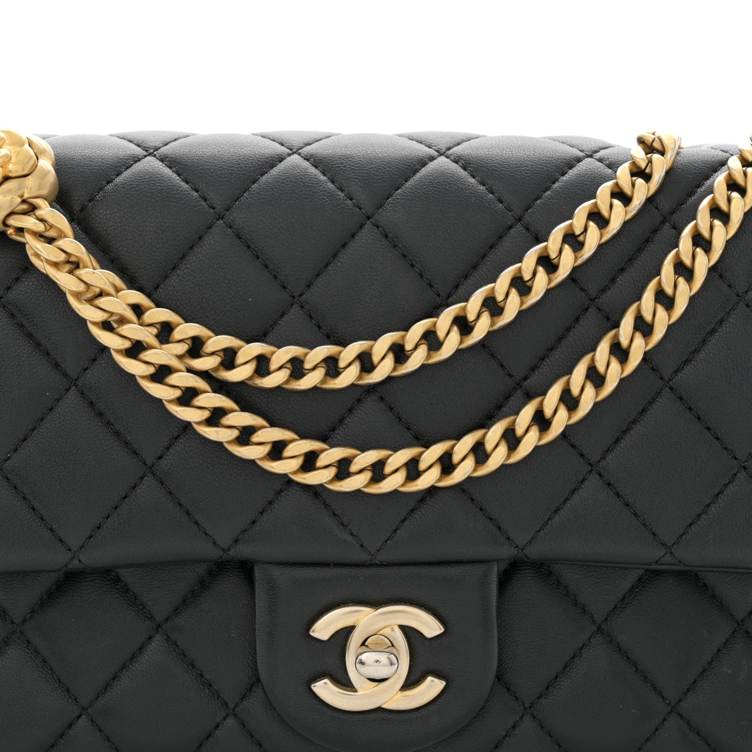 Chanel Lambskin Quilted Small Sweet Camellia Flap Black 8 of 12