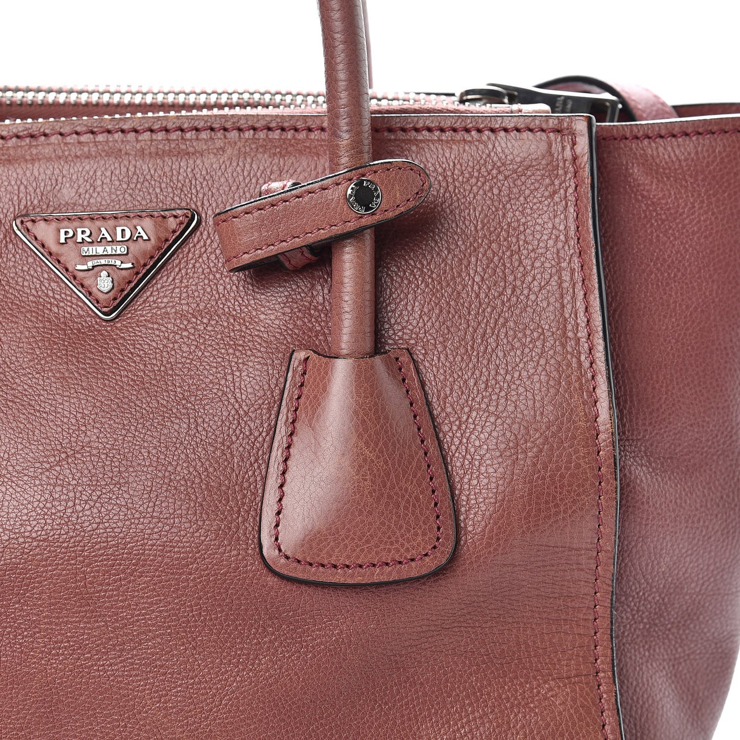 Glace Calf Small Twin Pocket Tote Pink