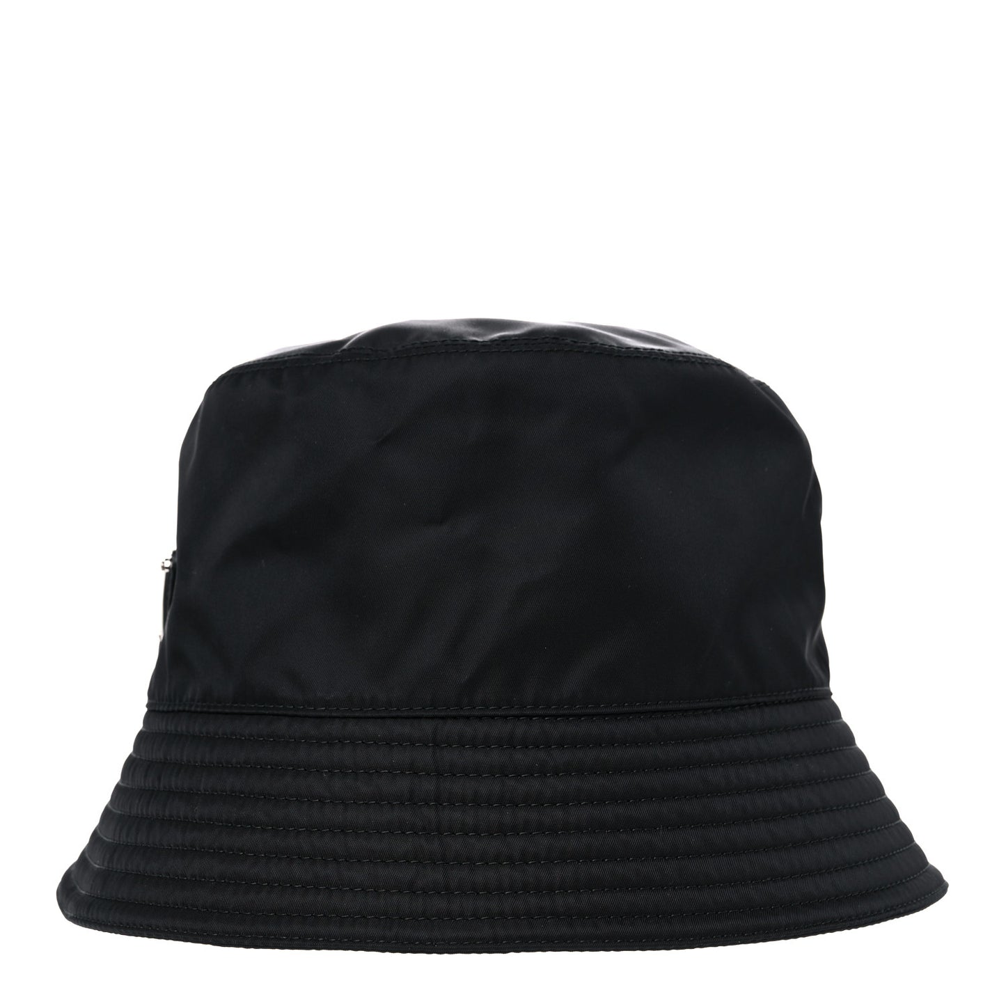 Re-Nylon Metal Triangle Logo Mens Bucket Hat L Black