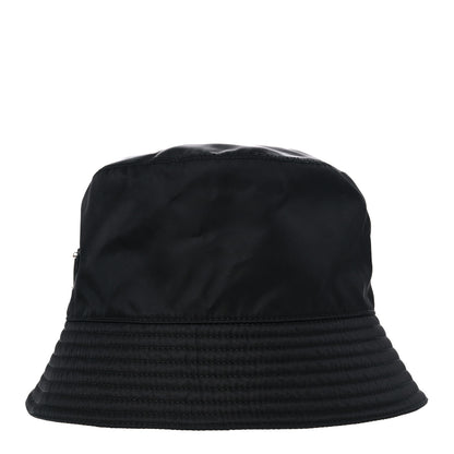 Prada Re-Nylon Metal Triangle Logo Mens Bucket Hat L Black 2 of 5