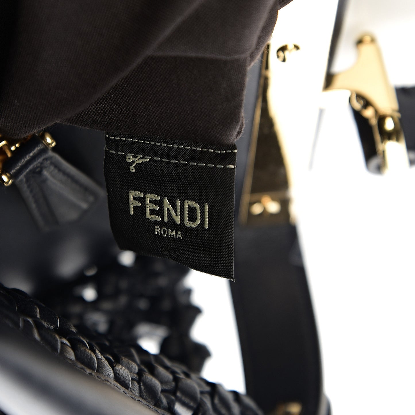 Nappa Matisse Intreccio Large Peekaboo Iconic Satchel Midnight