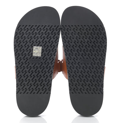 Hermes Epsom Womens Chypre Sandals 39.5 Natural 5 of 12