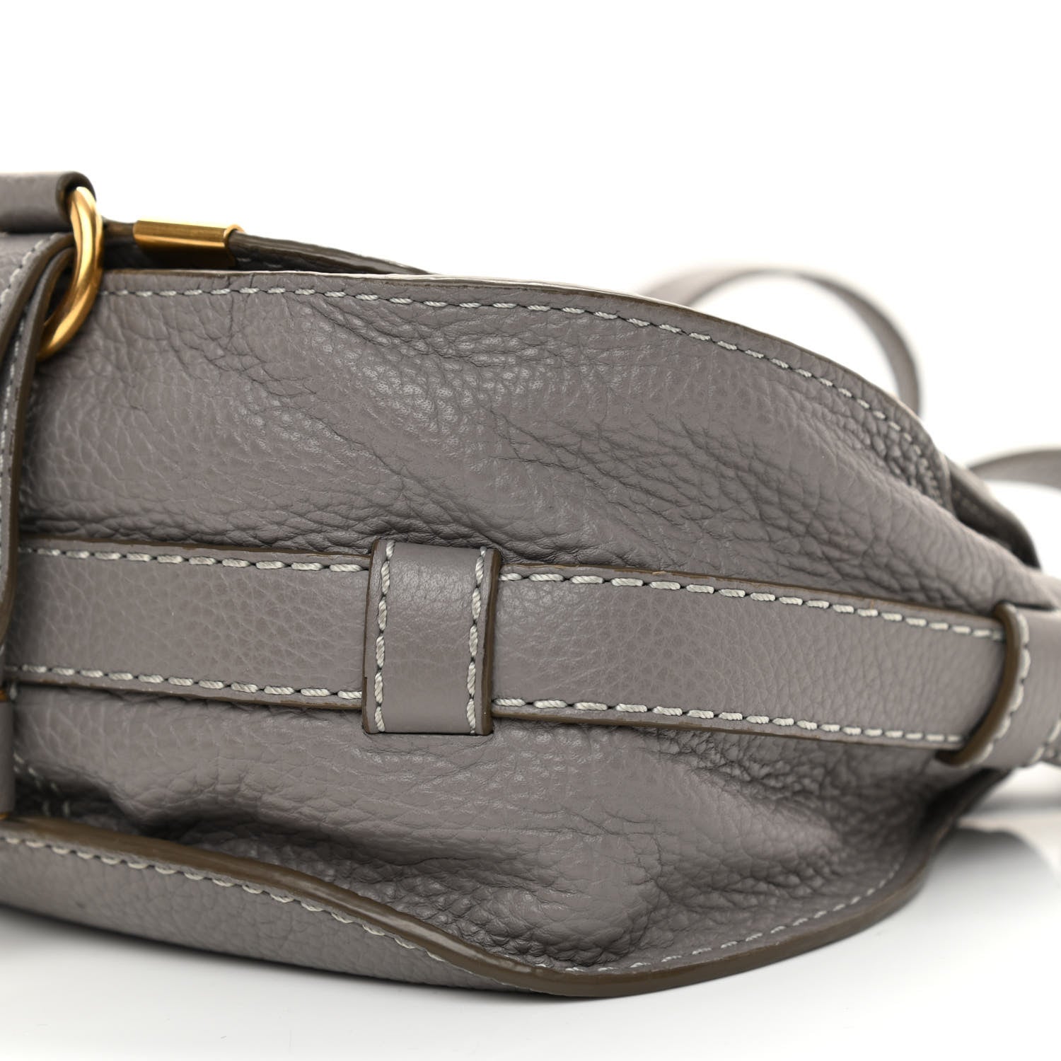 Chloe Calfskin Mini Marcie Round Crossbody Bag Cashmere Grey 8 of 8
