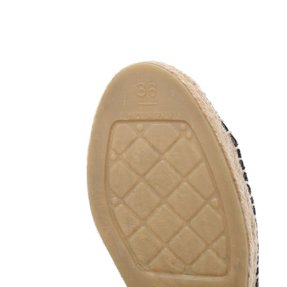 Chanel Fabric Patent Calfskin CC Espadrilles 36 Black 7 of 10