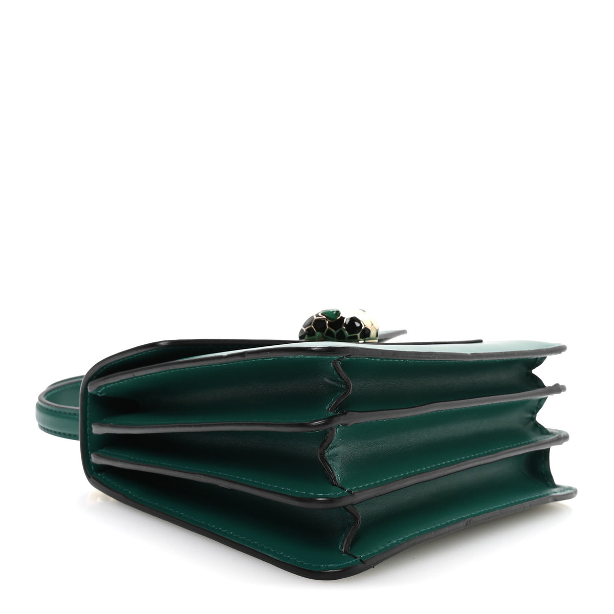 Bulgari Calfskin Serpenti Forever Top Handle Emerald Green 4 of 10