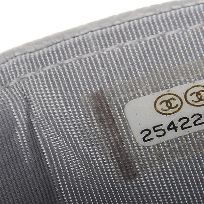 Chanel Caviar Quilted Boy Card Holder Grey 8 of 9