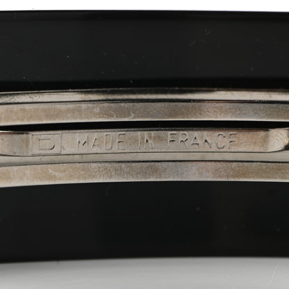 Chanel Resin Abalone CC Hair Clip Barrette Black 3 of 5