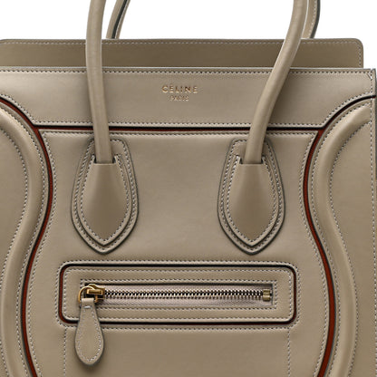 Celine Smooth Calfskin Interstice Micro Luggage Quartz 8 of 10