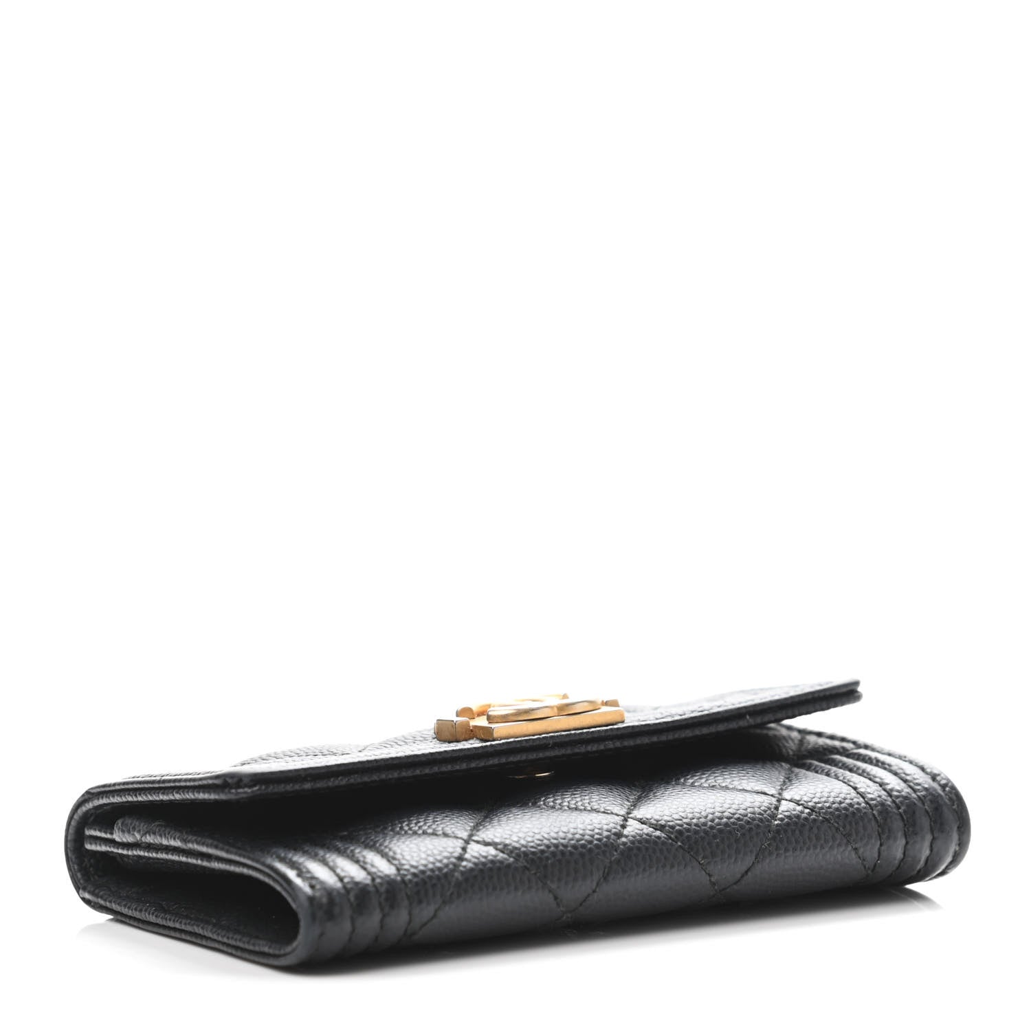 Chanel Caviar Quilted Boy Flap Card Holder Black 3 of 4