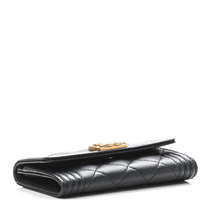 Chanel Caviar Quilted Boy Flap Card Holder Black 3 of 4