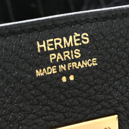 Hermes Togo Shiny Niloticus Crocodile Birkin Touch 30 Black 6 of 10
