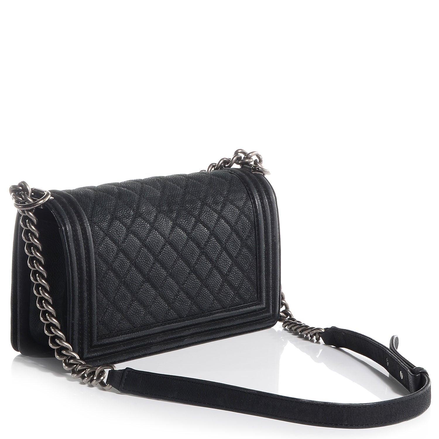 Chanel Iridescent Caviar Medium Boy Flap Black 3 of 8