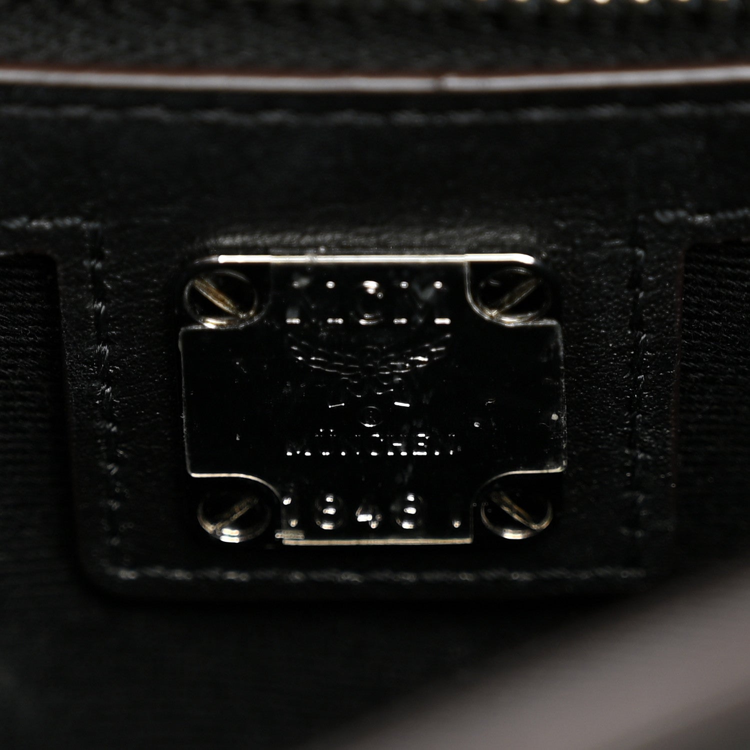 MCM Calfskin Ottomar Monogram Essential Small Backpack Black 6 of 11