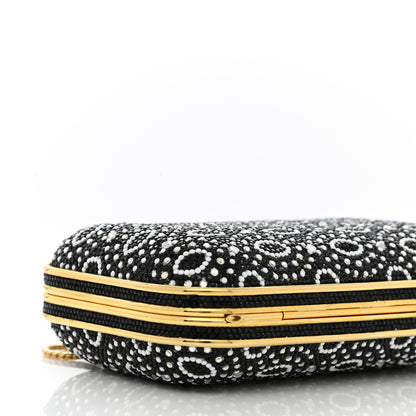 Judith Leiber Swarovski Crystal Minaudiere Clutch Gold Black Multicolor 8 of 9