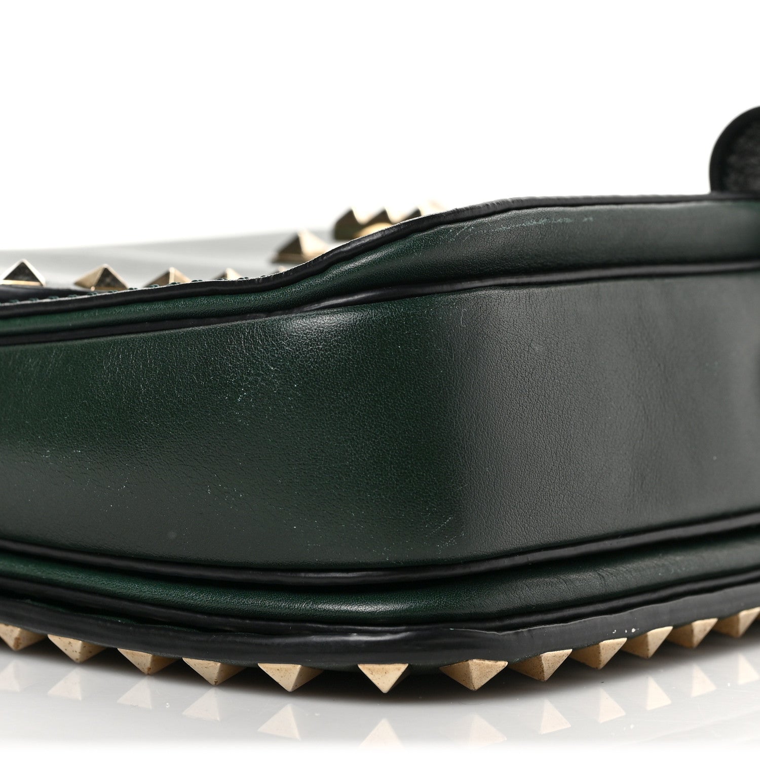 Valentino Garavani Vitello Rockstud Shoulder Flap Bag Green 7 of 10