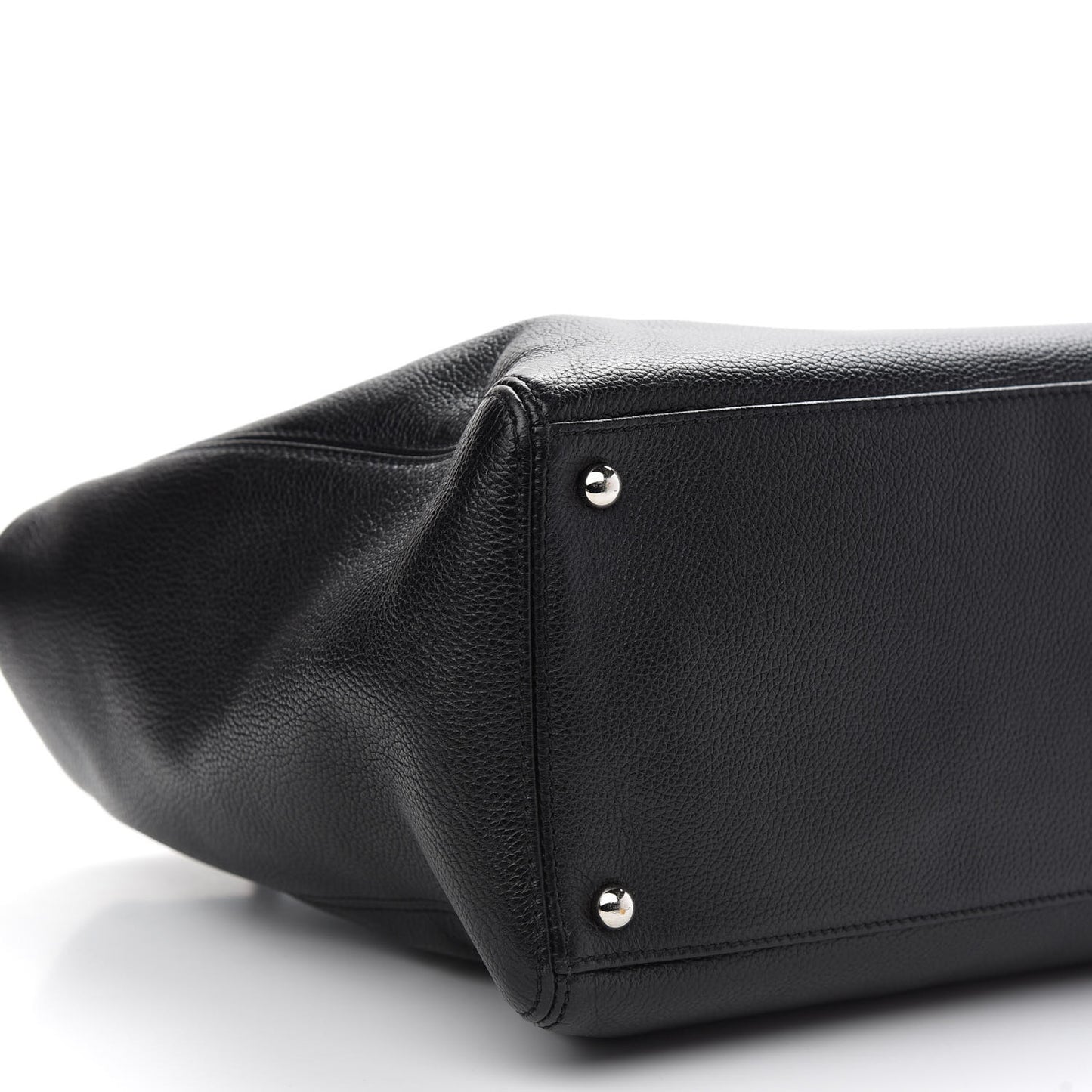 Calfskin Cerf Executive Shopper Tote Black