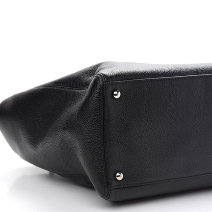 Chanel Calfskin Cerf Executive Shopper Tote Black 7 of 8