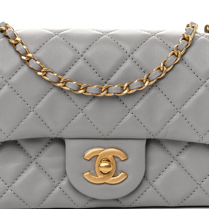Chanel Lambskin Quilted Mini Rectangular Pearl Crush Flap Grey 8 of 11