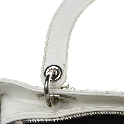 Christian Dior Lambskin Cannage Medium Lady Dior White 14 of 16