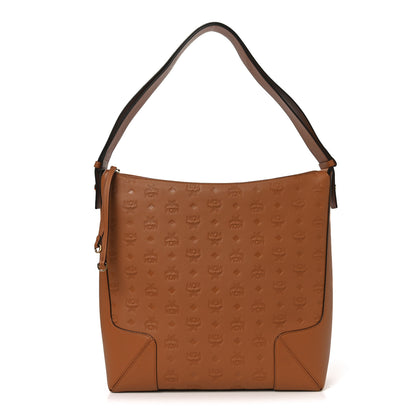 MCM Calfskin Ottomar Monogram Large Klara Hobo Cognac 1 of 9