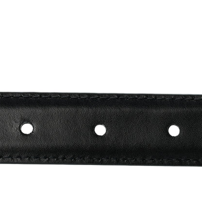 Celine Box Calfskin Medium 25mm Triomphe Belt 75 30 Black 6 of 7