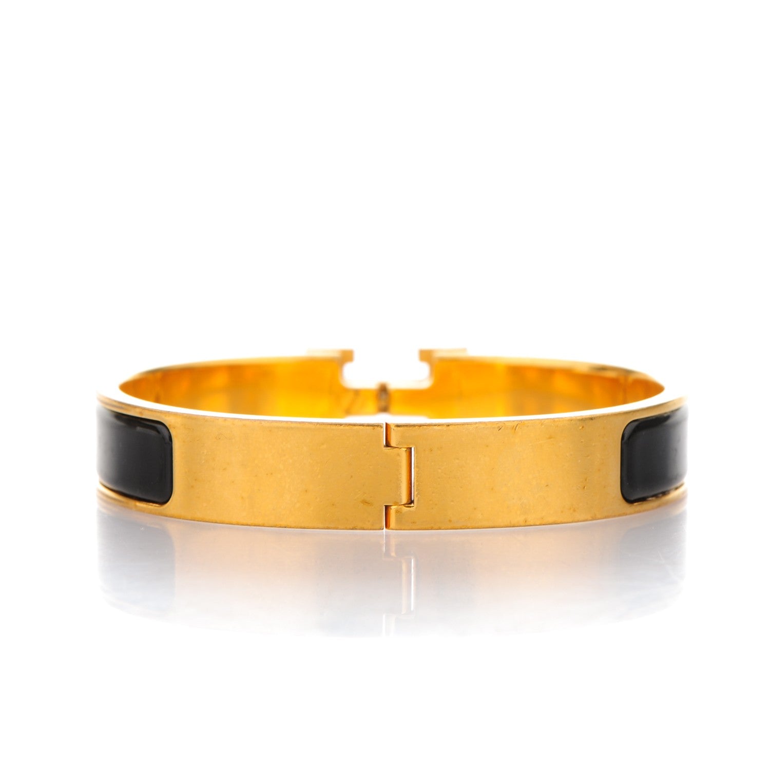Hermes Enamel Narrow Clic Clac H Bracelet GM Black 3 of 4