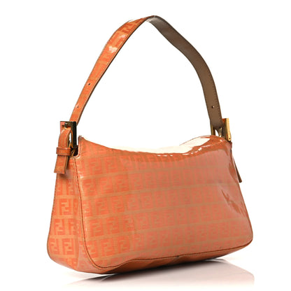 Fendi Vinyl Zucchino Shoulder Bag Orange 6 of 27