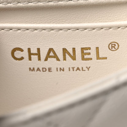 Chanel Caviar Quilted Mini Sweetheart Rectangular Flap White 6 of 10