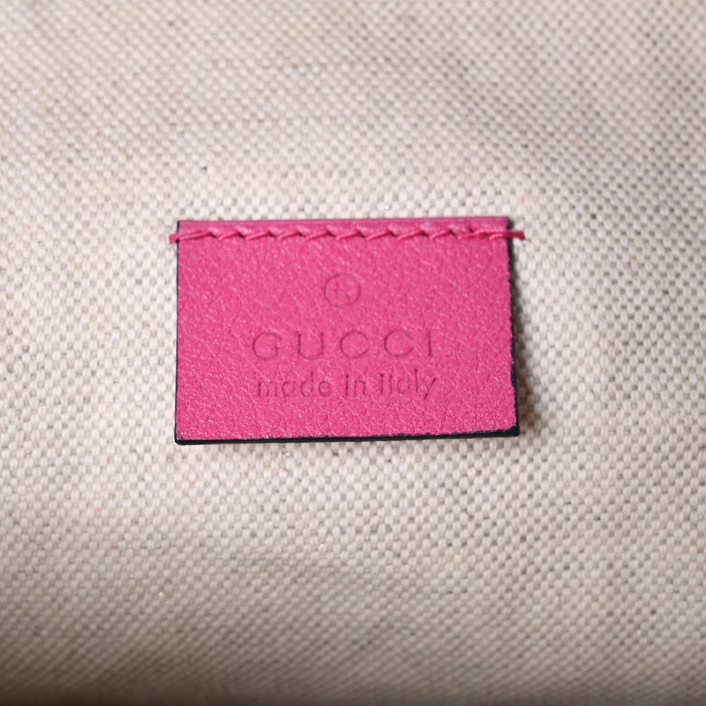 Grained Calfskin Logo Belt Bag Pink