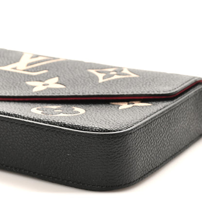 Louis Vuitton Empreinte Monogram Giant Felicie Pochette Black Beige 10 of 11