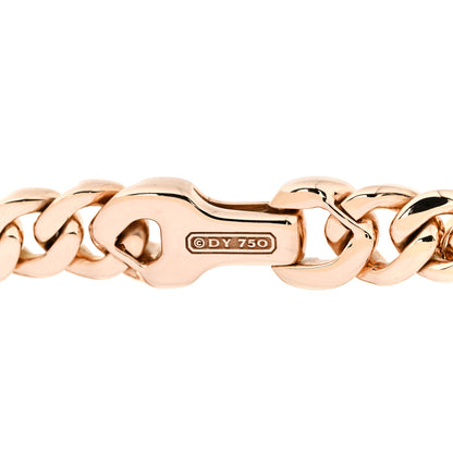 David Yurman 18K Rose Gold 8mm Curb Chain Bracelet 4 of 5