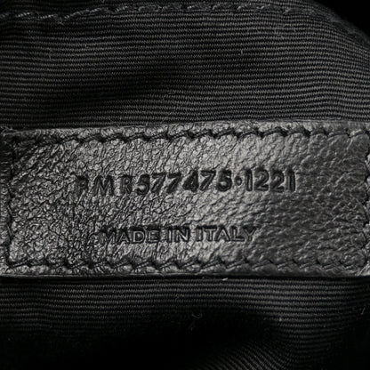 Saint Laurent Lambskin Quilted Medium Loulou Puffer Monogram Chain Satchel Black 7 of 10