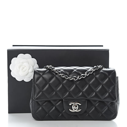 Chanel Lambskin Quilted Mini Rectangular Flap Black 11 of 11