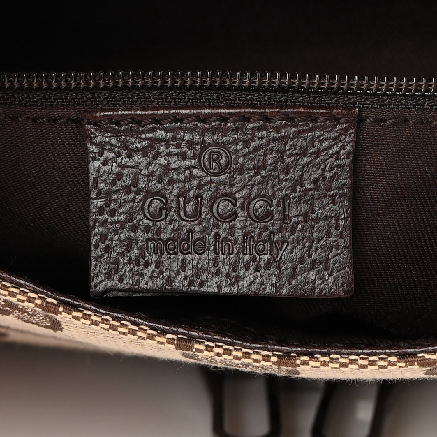 Gucci Monogram Waist Pouch Bag Dark Brown 6 of 11