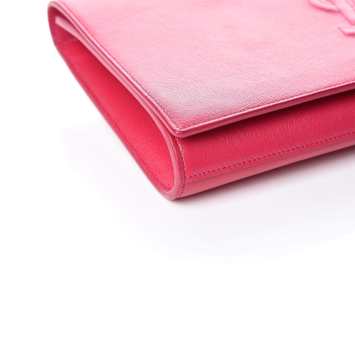 Goatskin Monogram Large Belle De Jour Clutch Lipstick Fuchsia
