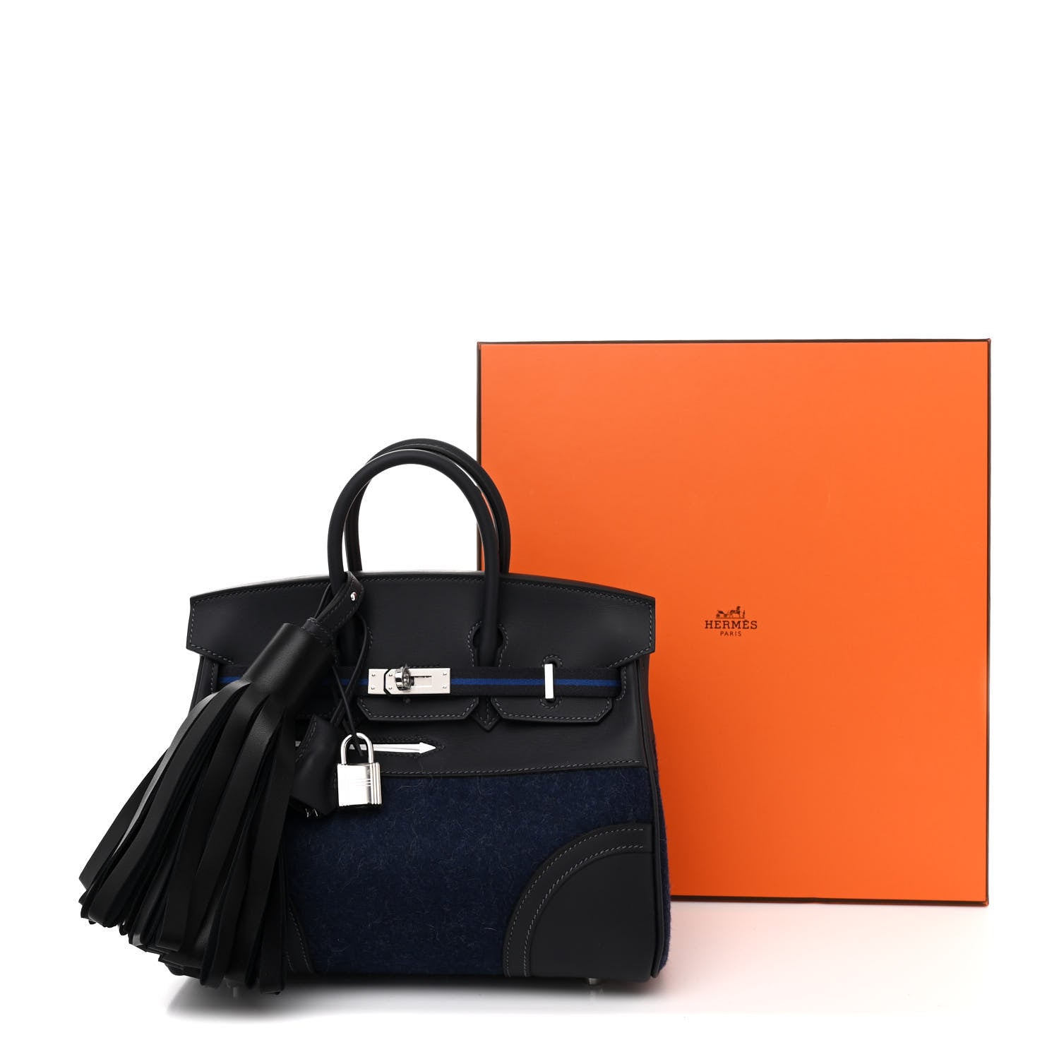 Hermes Feutre Swift Go Team Birkin 25 Caban Bleu Nuit 12 of 12