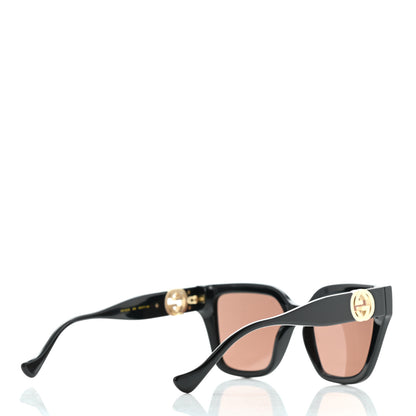 Gucci Acetate Square Frame Chain Sunglasses GG1023S Black 4 of 8