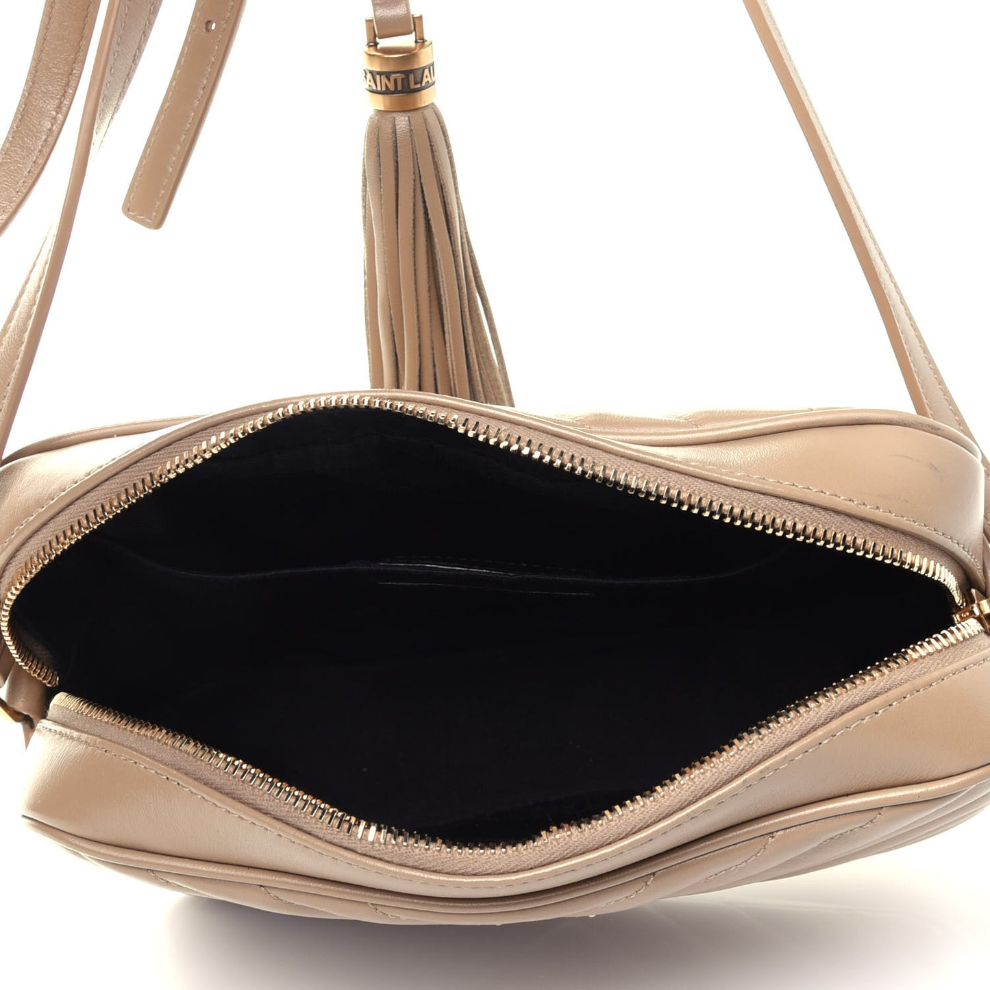 Calfskin Matelasse Monogram Lou Camera Bag Dark Latte