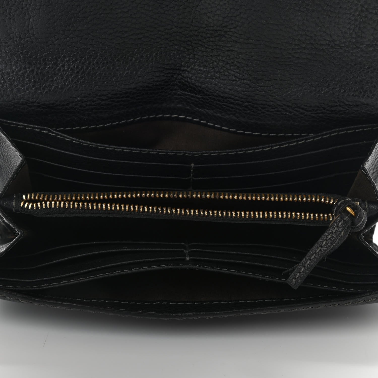 Chloe Calfskin Marcie Continental Flap Wallet Black 5 of 11