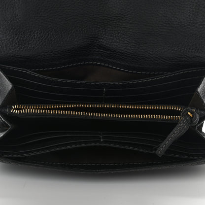 Chloe Calfskin Marcie Continental Flap Wallet Black 5 of 11