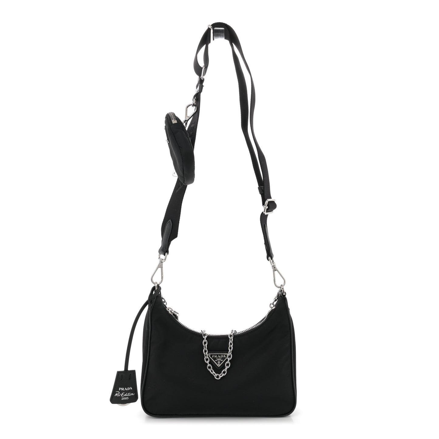 Re-Nylon Saffiano Re-Edition 2005 Shoulder Bag Black