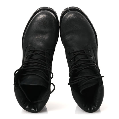 Jimmy Choo X TIMBERLAND Nubuck Glitter Womens Ankle Boots 38.5 Black Gunmetal 2 of 11