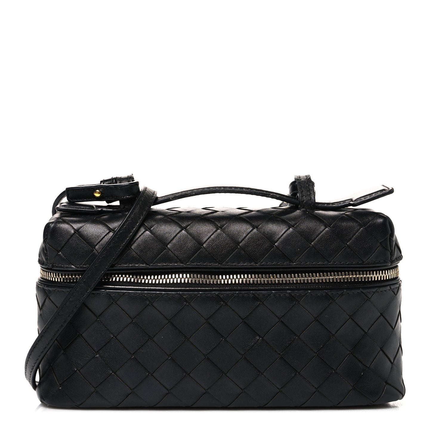 Calfskin Intrecciato Bang Bang Vanity Case Black