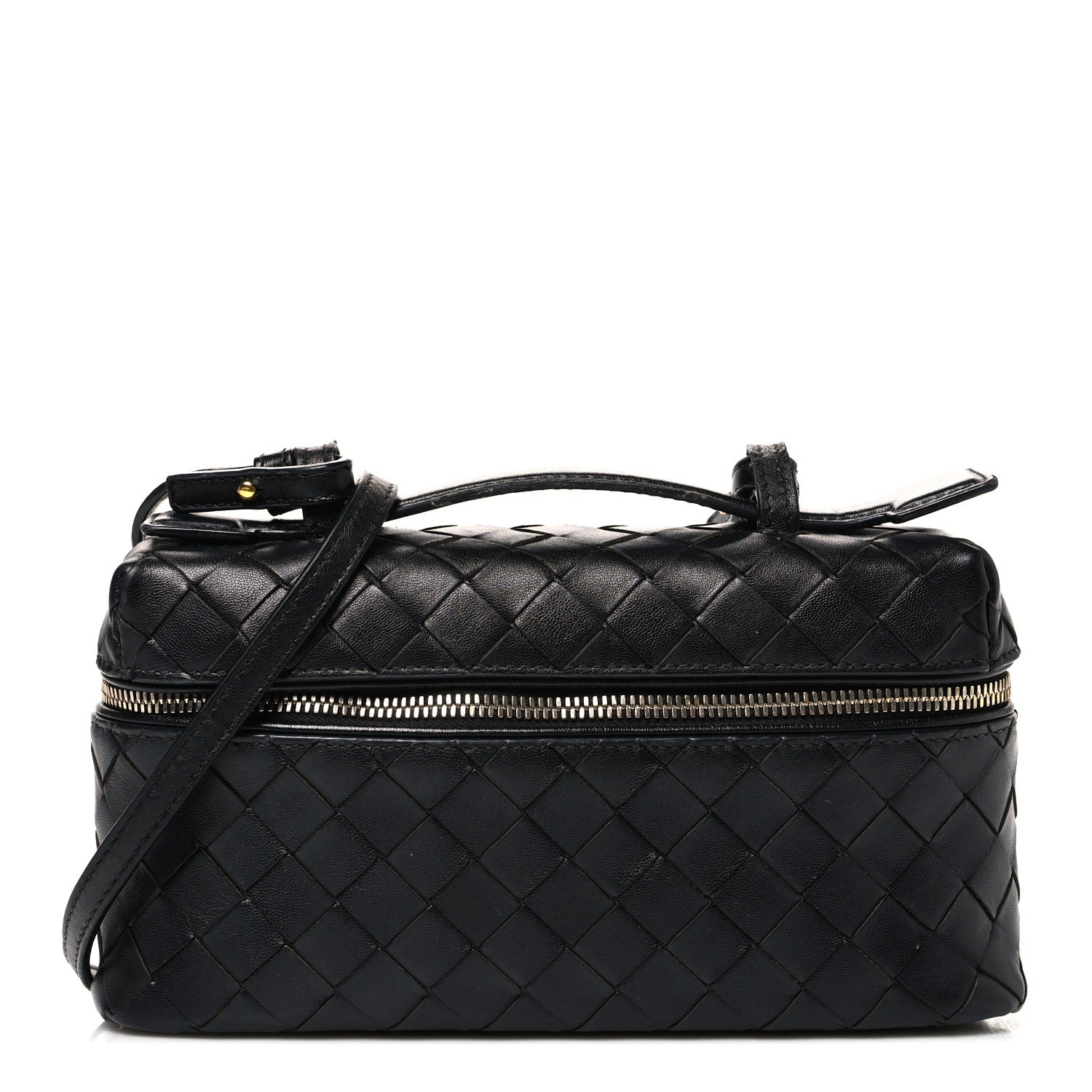 Bottega Veneta Calfskin Intrecciato Bang Bang Vanity Case Black 1 of 11